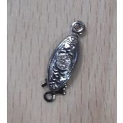 02.20 Замок для бус «Рыбка» 20мм. черный никель