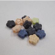 Бусина кракелюр 8мм. цветок пластик ассорти