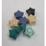 Бусина кракелюр 9мм. звездочка пластик ассорти