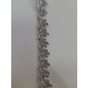 Тесьма-кружево 20мм отделочная «Зубчики» серебро