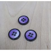 Пуговицы 700 15мм черное с сиреневым