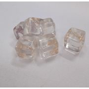 Бусина кубик 14мм. отверстие сбоку акрил