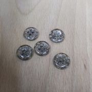 Пуговицы 934 11мм прозрачный черный узор