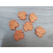 Пуговицы 493 20*18мм ораньжевая бабочка