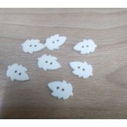 Пуговицы 496 13*18мм белый лист