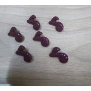 Пуговицы 499 20*13мм нота бордовая