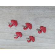 Пуговицы 506 15*13мм красный зонтик