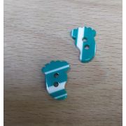 Пуговицы 529 10*15мм изумрудный след