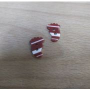 Пуговицы 531 10*15мм бордовый след