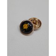 Пуговицы1100 1мм золото-черный желтый цветок