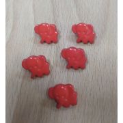 Пуговицы 555 14*16мм красный слоник