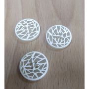 Пуговицы 567 21мм молочный белые прожилки