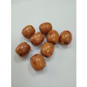 Бусина деревянная с рисунком 16*17мм.