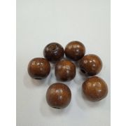 Бусина деревянная шар 14мм коричневая