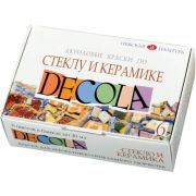 Краски акрил по стеклу и керамике 6цветов по 20мл. уценка