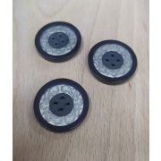 Пуговицы 645 25мм черно с серым