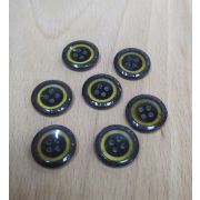 Пуговицы 646 15мм черное с золотом