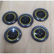 Пуговицы 647 20мм черная с золотом