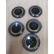 Пуговицы 648 25мм черное с золотом