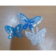 01.02 Термоаппликации «Бабочка с пайетками вышитая» 7*6см.