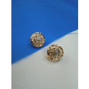 Пуговицы1138 - 13 мм. под золото со стразами