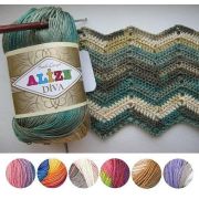 Пряжа «Diva батик» 100гр. 350м. 100% микрофибра