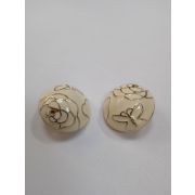 Пуговицы1115 25мм бежевый золотая роза
