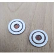 Пуговицы 712 20мм бело-коричневый