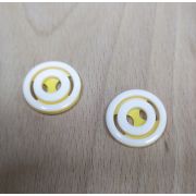 Пуговицы 713 20мм бело-желтый