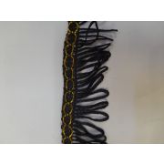 Бахрома черная с золотом 32мм