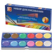 Набор для риования «Луч» краски акварель медовая 12цветов и краски акварель перламутровая 12цветов,