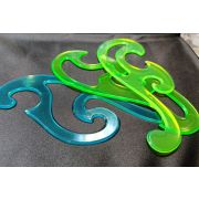 Набор лекал.прозрачные цветные