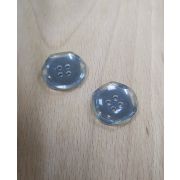 Пуговицы 875 22мм серый многогранник