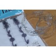 Брители 10мм. для бюстгалтеров силиконовые с растительным рисунком , длина 40см.