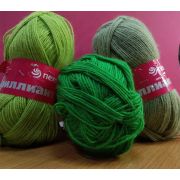 Пряжа «Бриллиантовая» 100гр.380м, 40% шерсть тонкая, 60% акрил