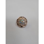 Пуговицы1139 - 15 мм.под золото со стразами