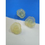 Пуговицы1171 - 15 мм.цветок светло-желтый полупрозрачный