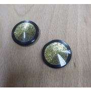 Пуговицы 797 23мм черный середина золото