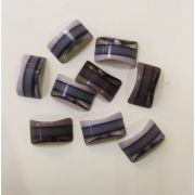 Пуговицы 914 10*19мм бело-серый полоса