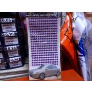 Стразы 4мм. клеевые набор 300шт. сиреневые